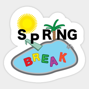 Spring Break Sticker